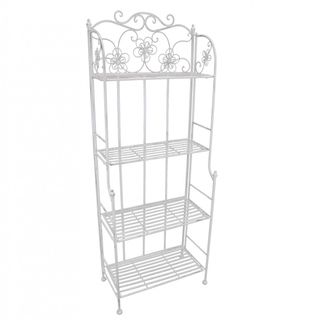 Scaffale Etagere 4 Ripiani Portapiante in Ferro