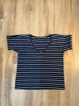 Camiseta de rayas marineras manga corta XL