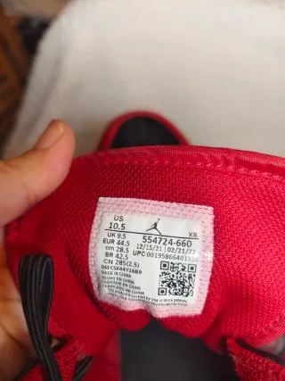 Nike Jordan 1 Mid Scarpe Rosse e Nere 44,5