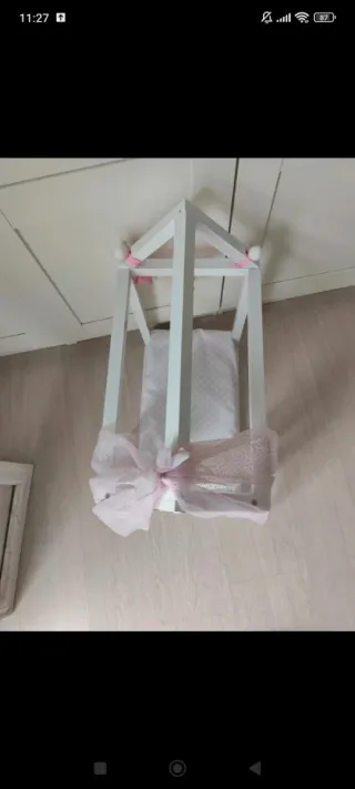 Cama casita de muñecas 55x30x55cm