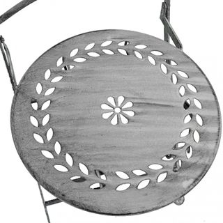 Set Tavolino e 2 Sedie Marmo Bianco Ossidato Patio