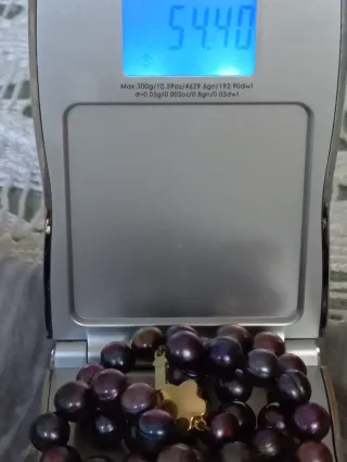 Precioso collar de oro 18k y perlas naturales iris