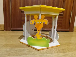 Lámpara infantil elefante azul y amarillo