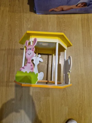 Lámpara infantil elefante azul y amarillo