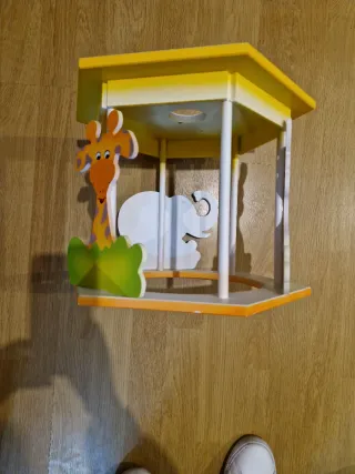 Lámpara infantil elefante azul y amarillo