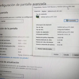 PC I5 10500, 16GB, RTX 2060 6GB.