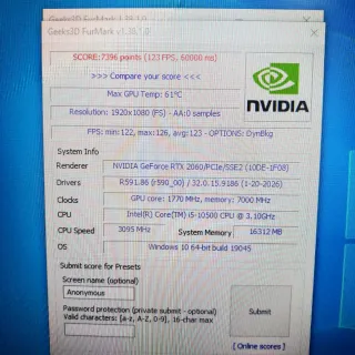 PC I5 10500, 16GB, RTX 2060 6GB.