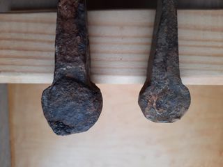 Conjunto de 3 herrajes antiguos de hierro forjado.