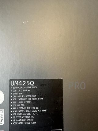 Ordenador portátil Asus