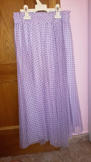 Falda morada lunares talla única