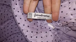 Falda morada lunares talla única