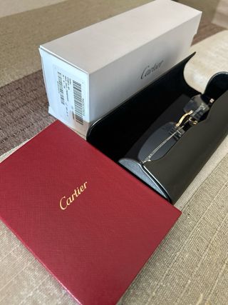 Occhiali Cartier Oro e Nero