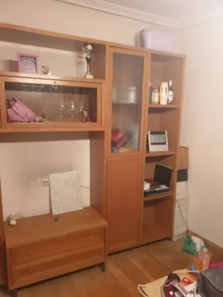 Mueble de salón modular macizo cerezo