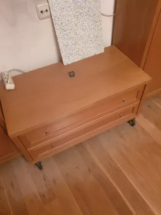 Mueble de salón modular macizo cerezo