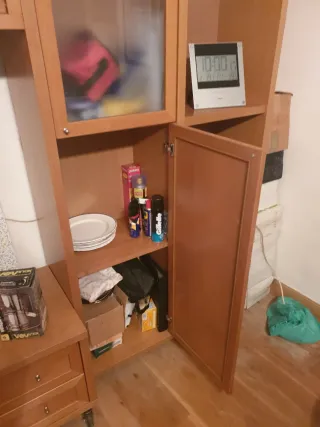 Mueble de salón modular macizo cerezo