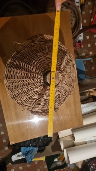 Damigiana vetro con rivestimento legno h 50