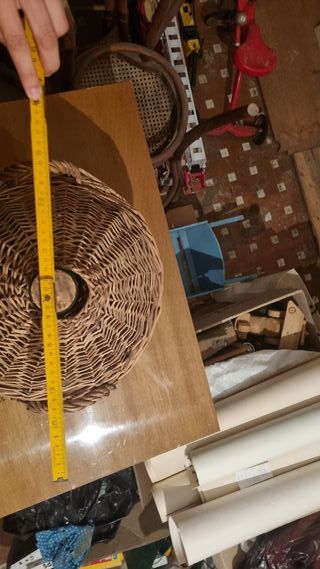 Damigiana vetro con rivestimento legno h 50