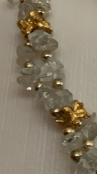 Collana vintage pietre trasparenti e oro