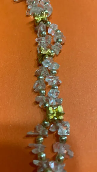 Collana vintage pietre trasparenti e oro