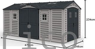 Caseta PVC Apex Pro Plus 246x476x234 cm - Duramax