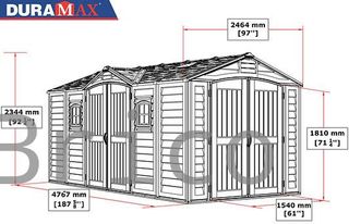 Caseta PVC Apex Pro Plus 246x476x234 cm - Duramax