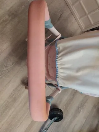 Carrito de muñecas rosa para niña de 3 a 6 años