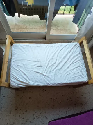 Banco baúl almacenaje madera con cojín