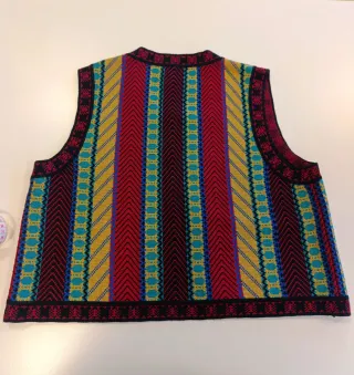 Chaleco de lana vintage multicolor