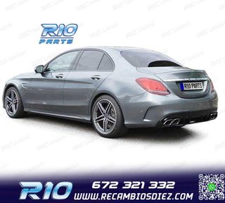 DIFUSOR MERCEDES CLASE C W205 SEDAN 18-21 NEGRO BRILLANTE +