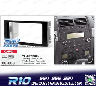 MARCO NEGRO RADIO 2-DIN PARA VOLKSWAGEN VW TOUAREG 02-10 T5