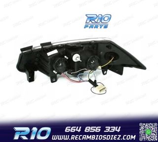 FAROS RENAULT MEGANE 02-05 LUZ DIURNA LED FONDO NEGRO