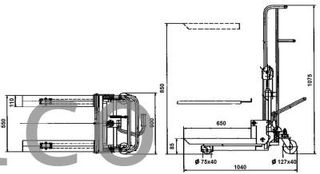 Apilador Manual 400 Kg - 850 mm - 10560