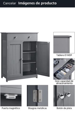 Armario baño independiente Yaheetech madera