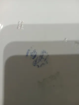 Plato antiguo decorativo azul y blanco 11AB