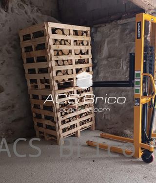 Transpaleta Apilador Elevador de Palets Manual Nylon 1000 Kg - 1600 mm - 65342 - Mader