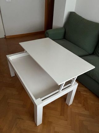 Mesa de centro elevable blanca | Práctica