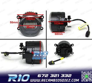 FAROS ANTINIEBLA LUZ DIURNA UNIVERSAL NEGRO