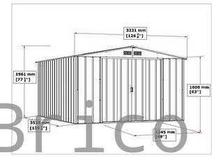 Caseta Metálica Eco Alcoy 353x322x196 cm - Duramax