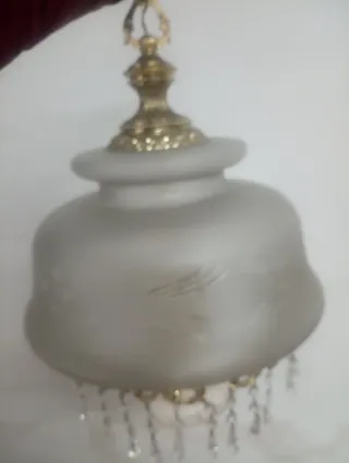 Lámpara colgante vintage dorada