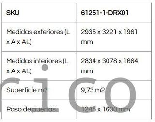 Caseta Metálica Eco Javea 302x322x196 cm - Duramax