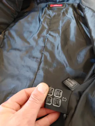 Cazadora Biker Piel Negra Vintage Talla 40 / L