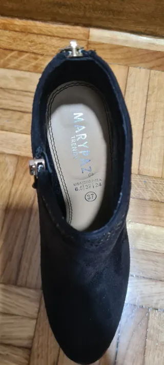 Botines tacón negros talla 37