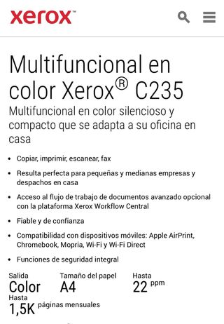 Impresora Xerox laser C235 Multifunción