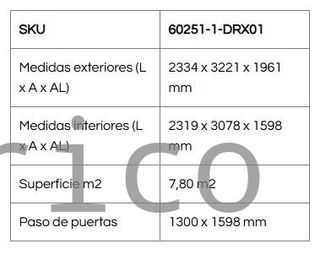 Caseta Metálica Eco Gandia 233x322x196 cm - Duramax