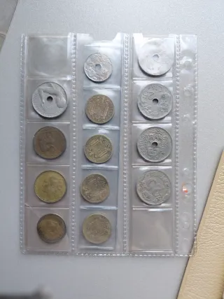 Antiguas monedas de Peseta España