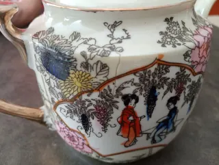 Juego Antiguo Té Cerámica Japonesa