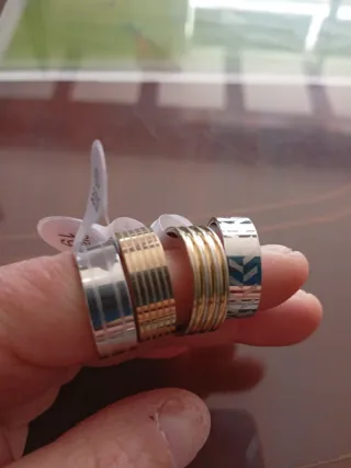 Anillos de acero varios diseños, resto de tienda 1
