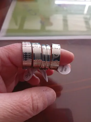 Anillos de acero varios diseños, resto de tienda 1