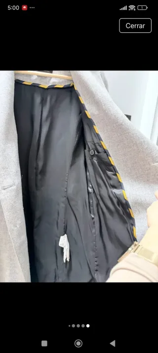 Abrigo Zara Manteco Gris