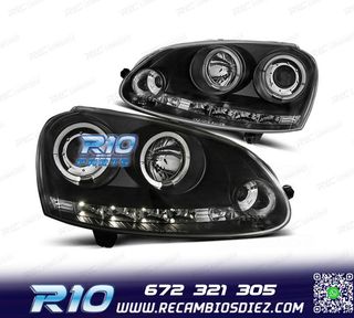 FAROS VOLKSWAGEN VW GOLF 5 03-08 JETTA 05-10 OJOS DE ANGEL L